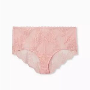 Light Pink Shimmer Lace Lattice Cheeky Panty 2x